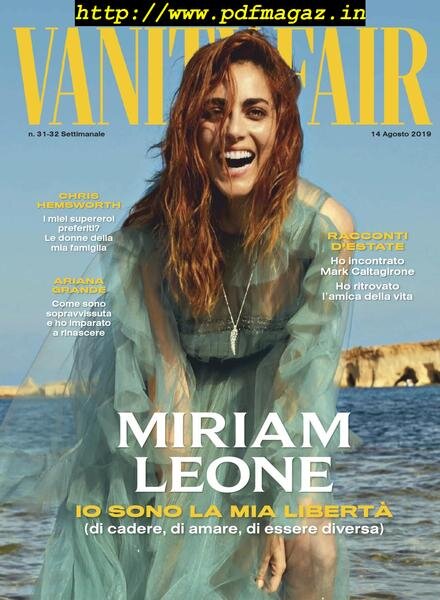 Vanity Fair Italia – 14 agosto 2019 Cover
