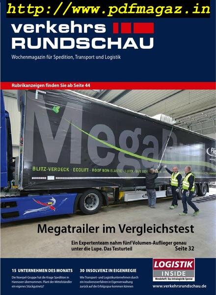 VerkehrsRundschau – 12 August 2019 Cover