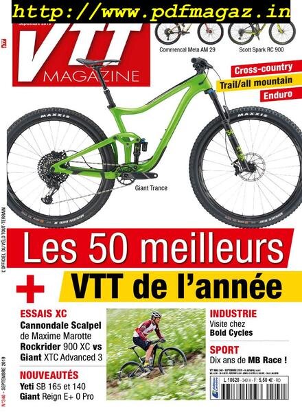 VTT Magazine – septembre 2019 Cover