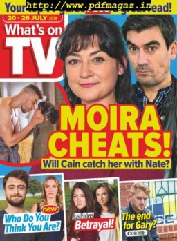 What’s on TV – 20 July 2019