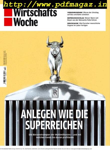 Wirtschaftswoche – 03 August 2019 Cover