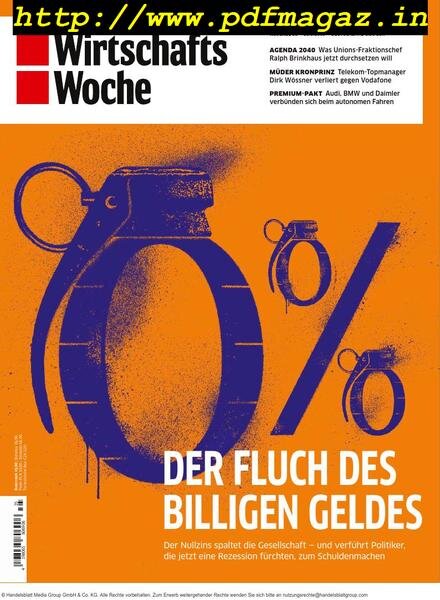 Wirtschaftswoche – 24 August 2019 Cover