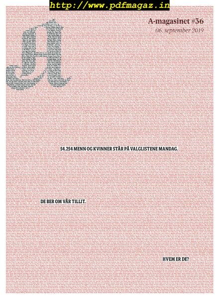 A-Magasinet – 06 september 2019 Cover