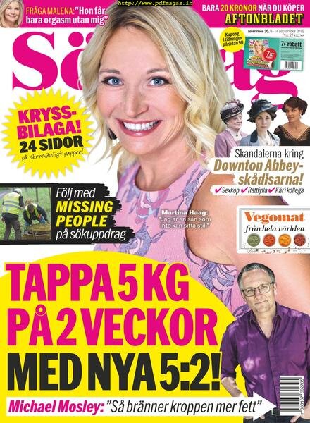 Aftonbladet SOndag – 08 september 2019 Cover
