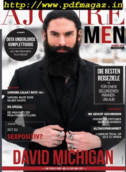 Ajoure Men – Oktober 2019 Cover
