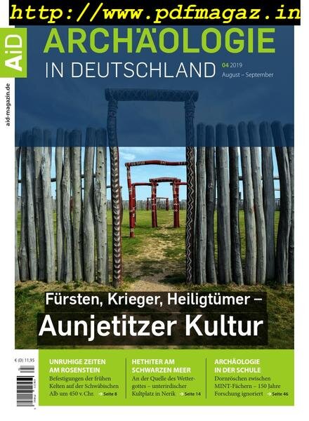 Archaologie in Germany – August-September 2019 Cover