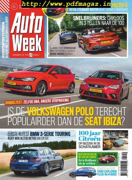 AutoWeek Netherlands – 31 juli 2019 Cover