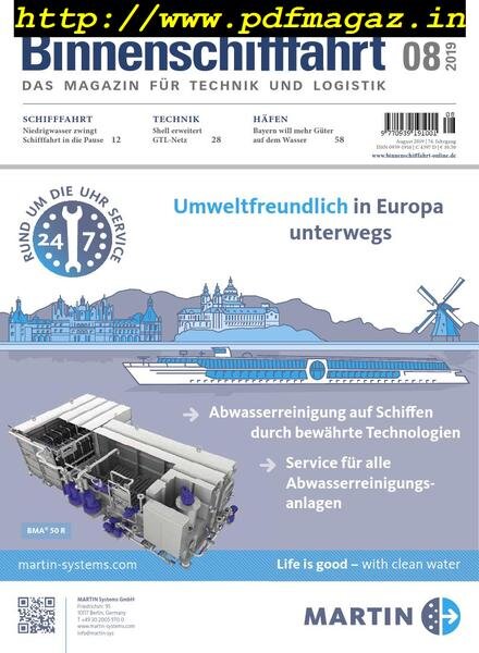 Binnenschifffahrt – August 2019 Cover