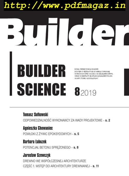 Builder – Sierpien 2019 Cover