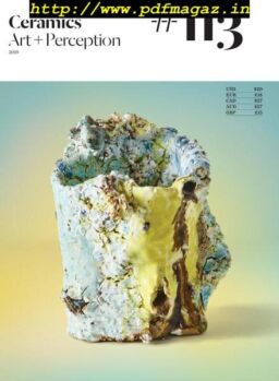 Ceramics Art and Perception – September 2019