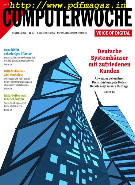 Computerwoche – 30 August 2019 Cover