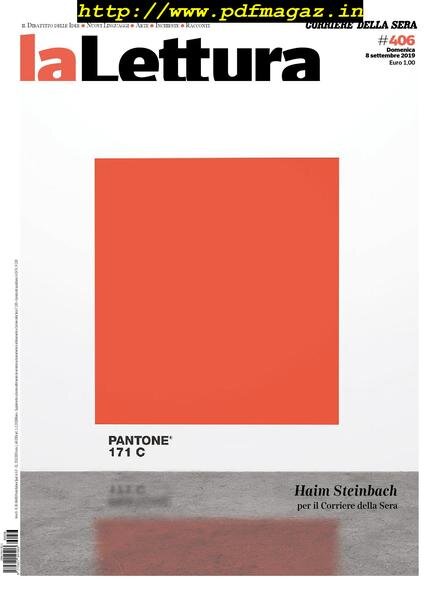 Corriere della Sera La Lettura – 08 settembre 2019 Cover