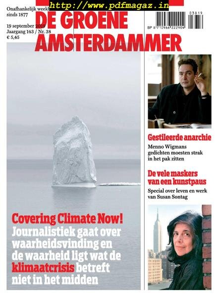 De Groene Amsterdammer – 20 september 2019 Cover
