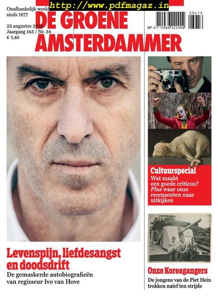 De Groene Amsterdammer – 23 augustus 2019 Cover