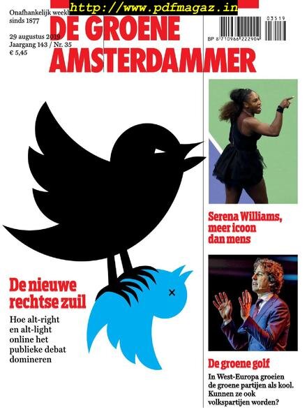 De Groene Amsterdammer – 30 augustus 2019 Cover