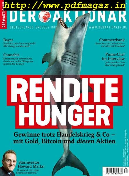 Der Aktionar – 15 August 2019 Cover