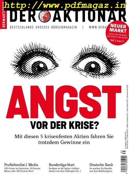 Der Aktionar – 22 August 2019 Cover