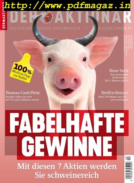 Der Aktionar – 26 September 2019 Cover