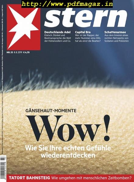 Der Stern – 08 August 2019 Cover