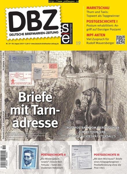 Deutsche Briefmarken-Zeitung – 30 August 2019 Cover
