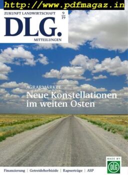 DLG Mitteilungen – September 2019