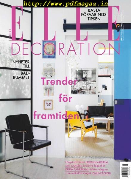 Elle Decoration Sweden – October 2019 Cover