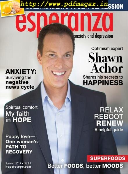 esperanza Magazine for Anxiety & Depression – August 2019 Cover