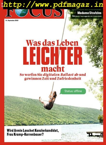 Focus – 14 September 2019 Cover