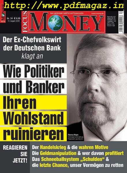 Focus Money – 14 August 2019 Cover