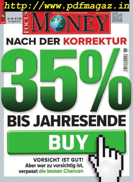 Focus Money – 28 August 2019 Cover