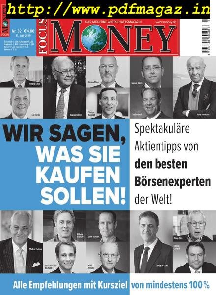 Focus Money – 31 Juli 2019 Cover