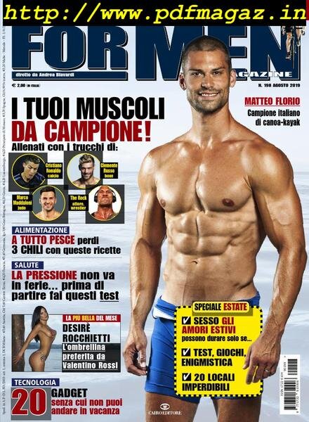 For Men Magazine – Agosto 2019 Cover
