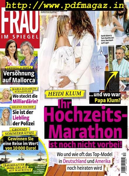 Frau im Spiegel – 14 August 2019 Cover