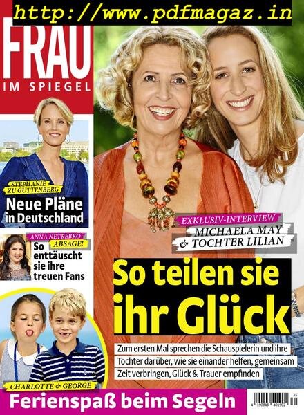 Frau im Spiegel – 21 August 2019 Cover