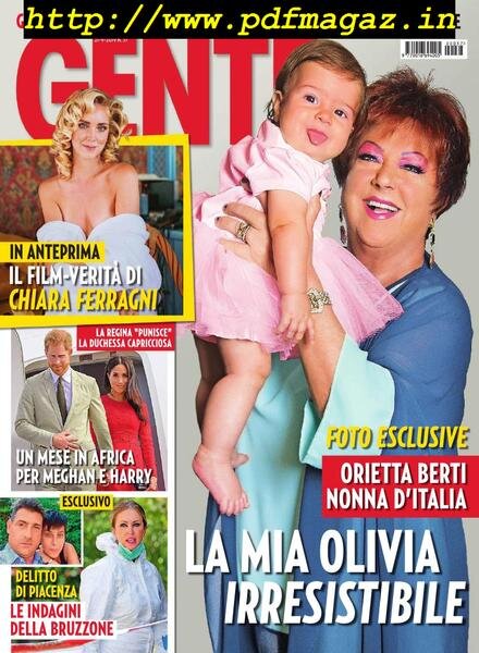 Gente Italia – 21 settembre 2019 Cover
