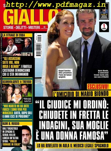 Giallo – 28 Agosto 2019 Cover