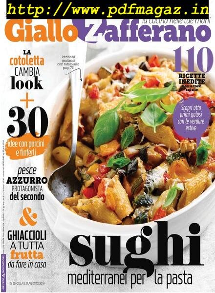 Giallo Zafferano – Settembre 2019 Cover