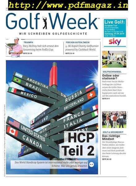 Golf Week – September 2019 Cover