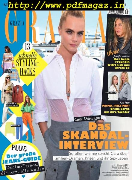 Grazia Germany – 22 August 2019 Cover