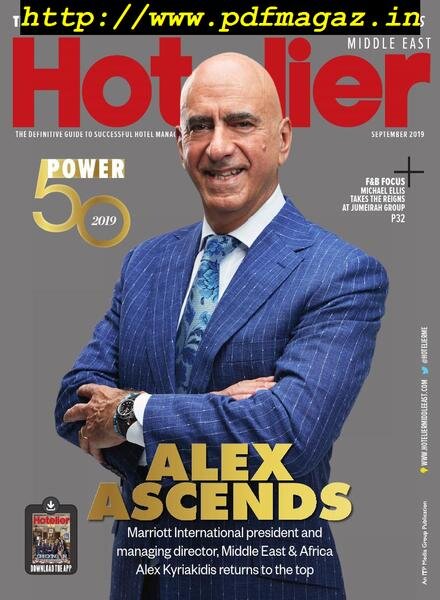 Hotelier Middle East – September 2019 Cover