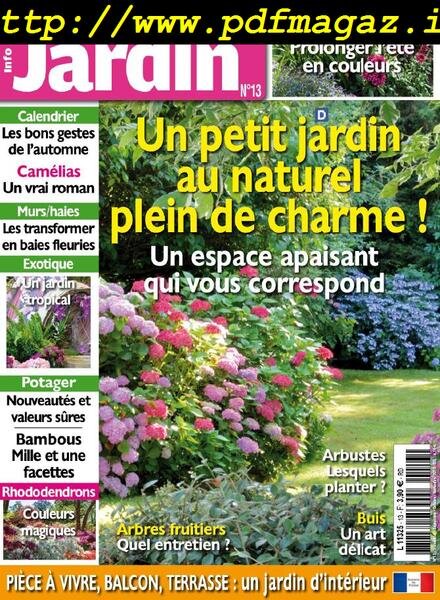 Info Jardin – Septembre-Novembre 2019 Cover
