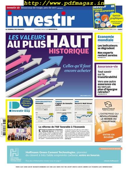 Investir – 5 Octobre 2019 Cover
