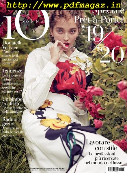 Io Donna del Corriere della Sera – 14 settembre 2019 Cover