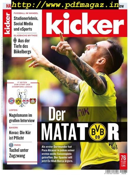 Kicker – 16 September 2019 Cover
