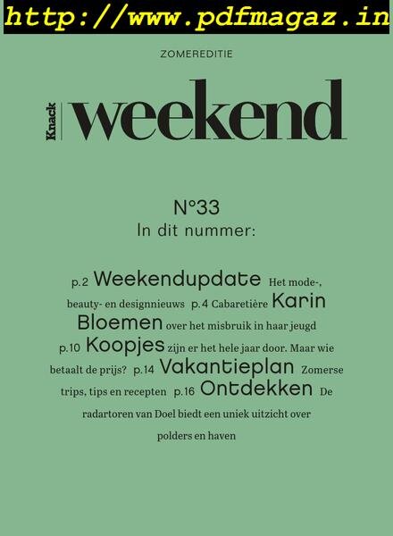 Knack Weekend – 14 Augustus 2019 Cover