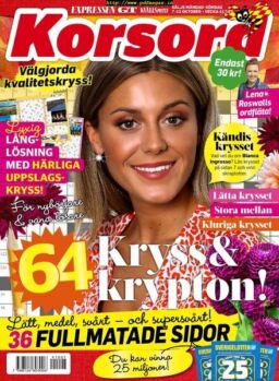 Korsord – 07 oktober 2019