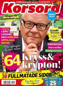 Korsord – 09 september 2019