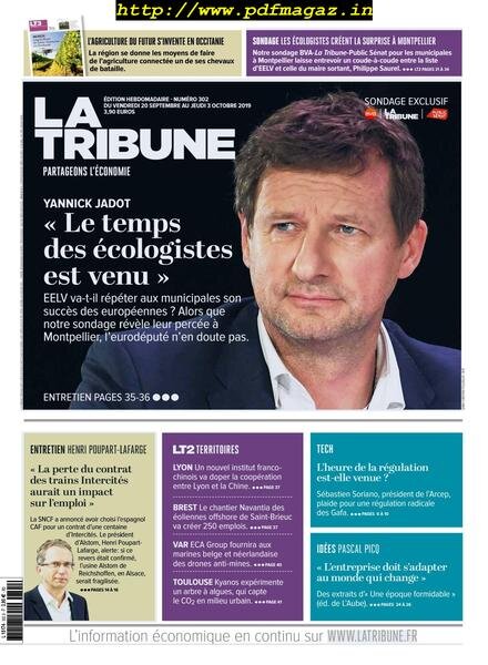 La Tribune – 20 Septembre 2019 Cover