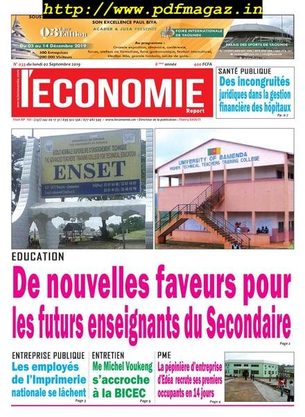 L’Economie International – septembre 2019 Cover