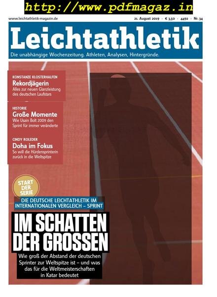 Leichtathletik – 21 August 2019 Cover
